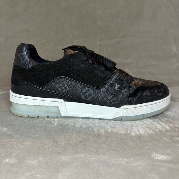 Louis Vuitton Black & Gray Sneaker Trainers - Picture 1 of 11